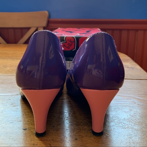 T.U.K. Prpl/pnk Peacock Anti pop heel - Picture 5 of 7
